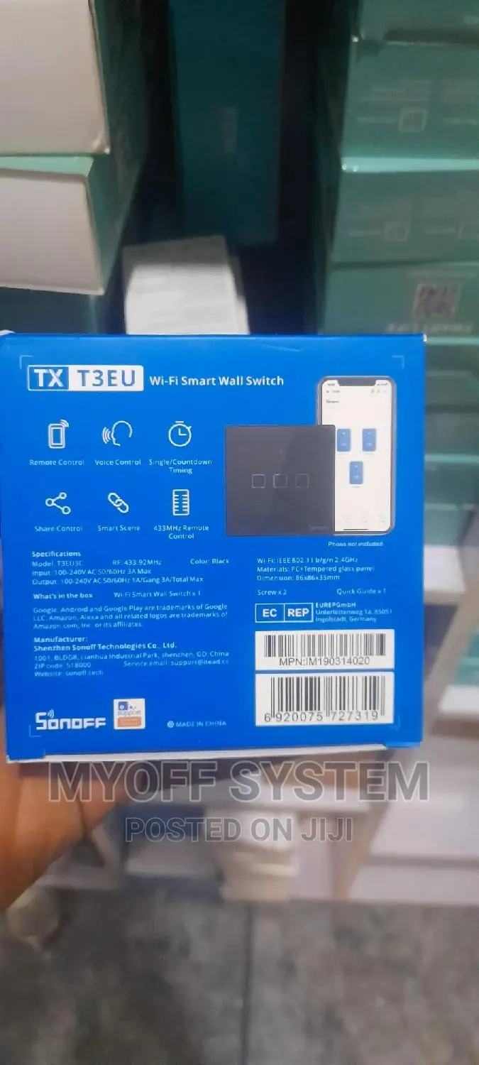Sonoff T3eu Tx Smart Wifi Wall Touch Switch