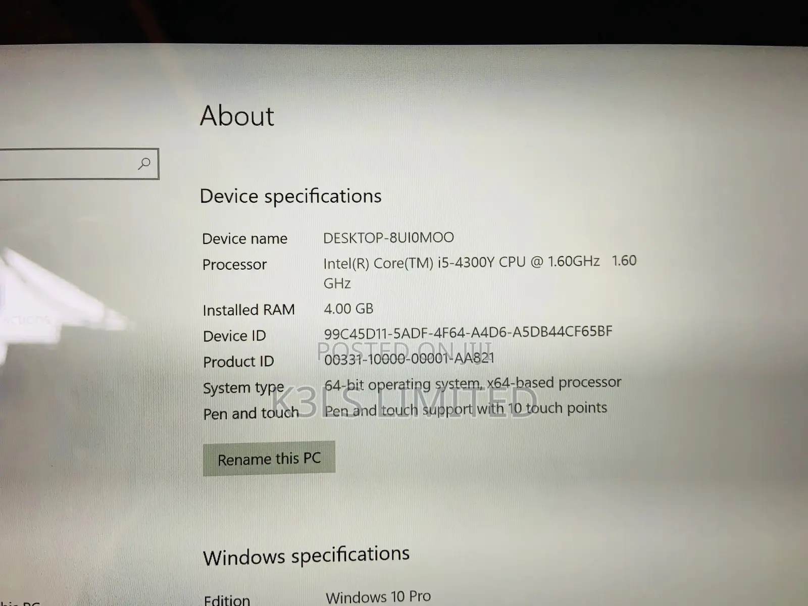 Laptop Dell 4GB Intel Core I5 SSD 128GB