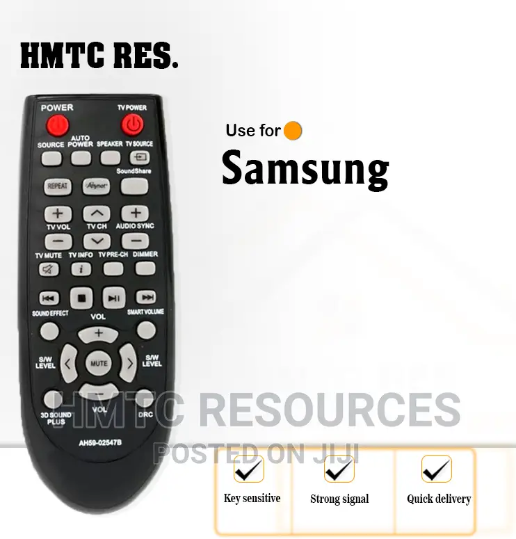 Samsung Crystal Clear Sound Bar Remote Control