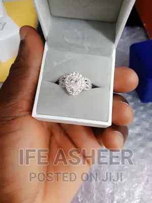 Dubai 925 Sterling Silver Engagement and Wedding Ring