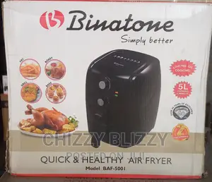 Binatone Healthy Air-Fryer 5litres BAF-5001 - Black