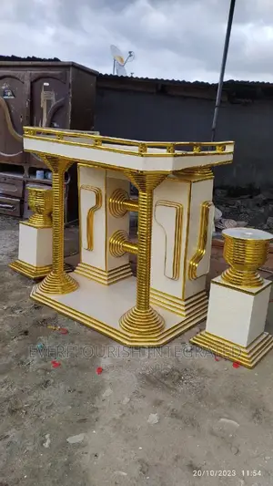 Pulpit and 2 Flower Vases for Church