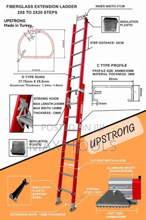 14×2 Fiber Ladder Heavy Duty