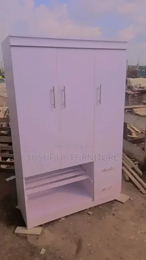 White Three Doors Wardrobes Available