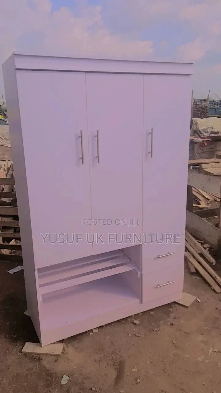 White Three Doors Wardrobes Available