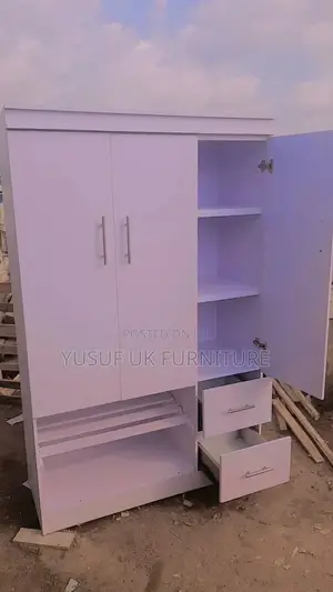 White Three Doors Wardrobes Available