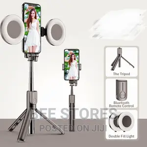 Double LED Ring Lights Wireless Bluetooth Selfie Stick