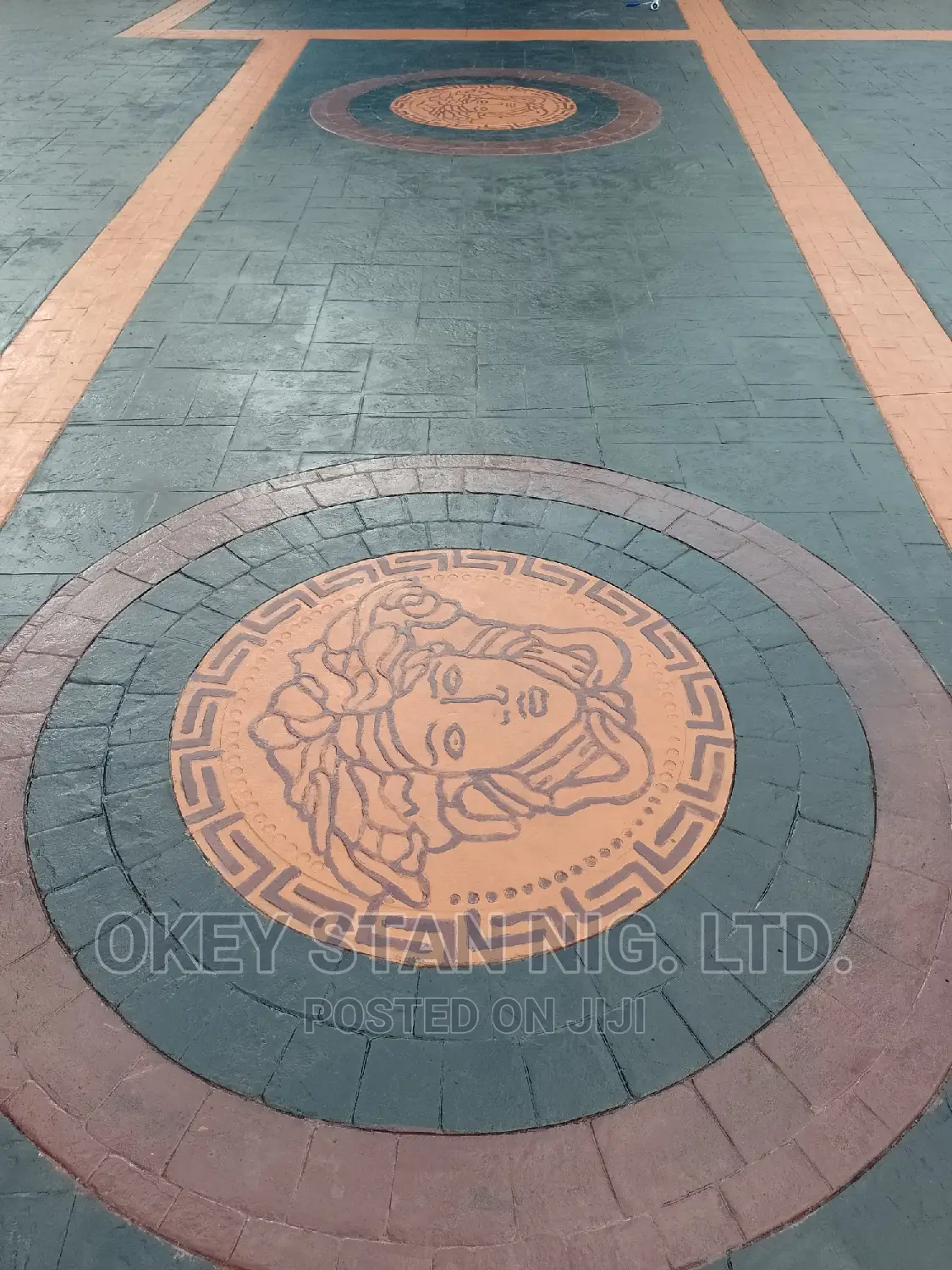 Stamped Decorative Concrete Floor.