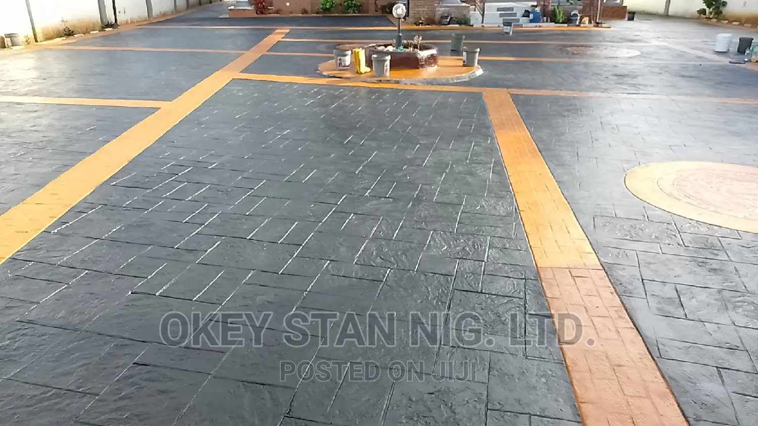 Stamped Decorative Concrete Floor.
