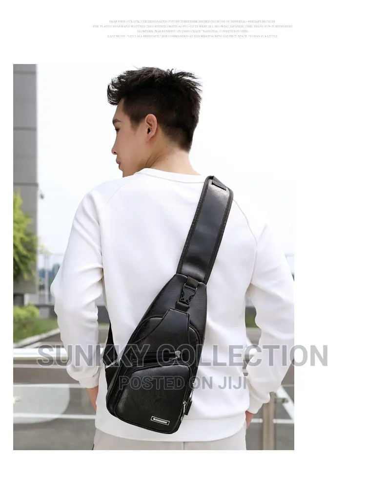 Smart Pu Leather Shoulder Bag/Chest Bag