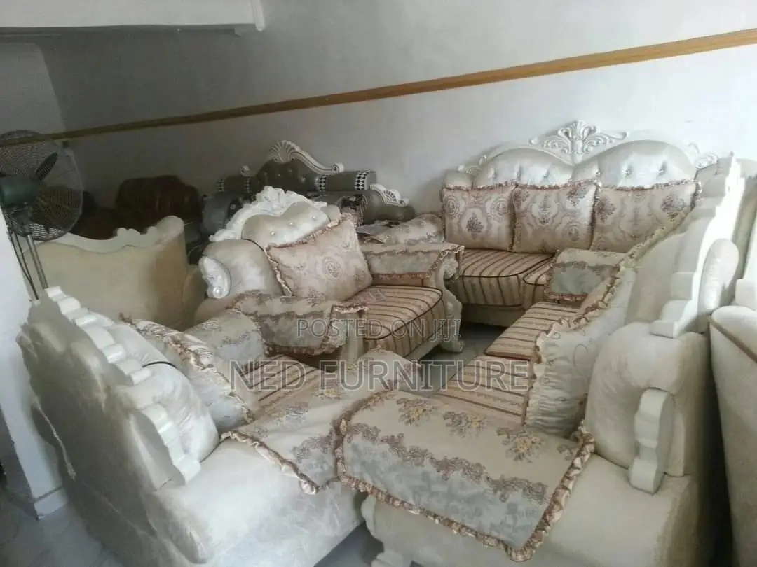 White Padded Fabricated Sofa