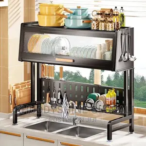 Kitchen Sink Rack Bowl Rack Countertop Retractable Dish Tray
