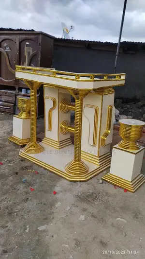 Pulpit and 2 Flower Vases for Morden Church