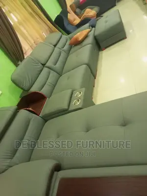 Imported L-shaped Leather Sofa
