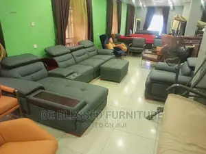 Imported L-shaped Leather Sofa