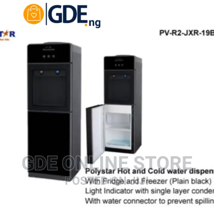 Polystar Water Dispenser Hot and Cold – All Black