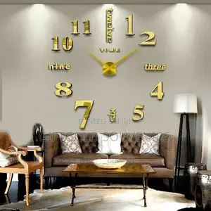 Gold Large 3DWall Clock --90cm
