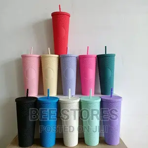 Studded Cup With Straw