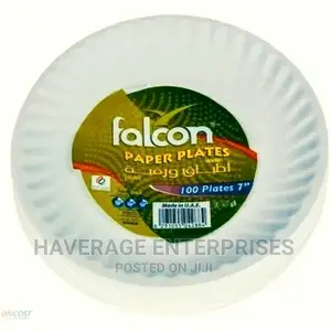 Disposable Paper Plate - 7" - 1,000 Pieces - White