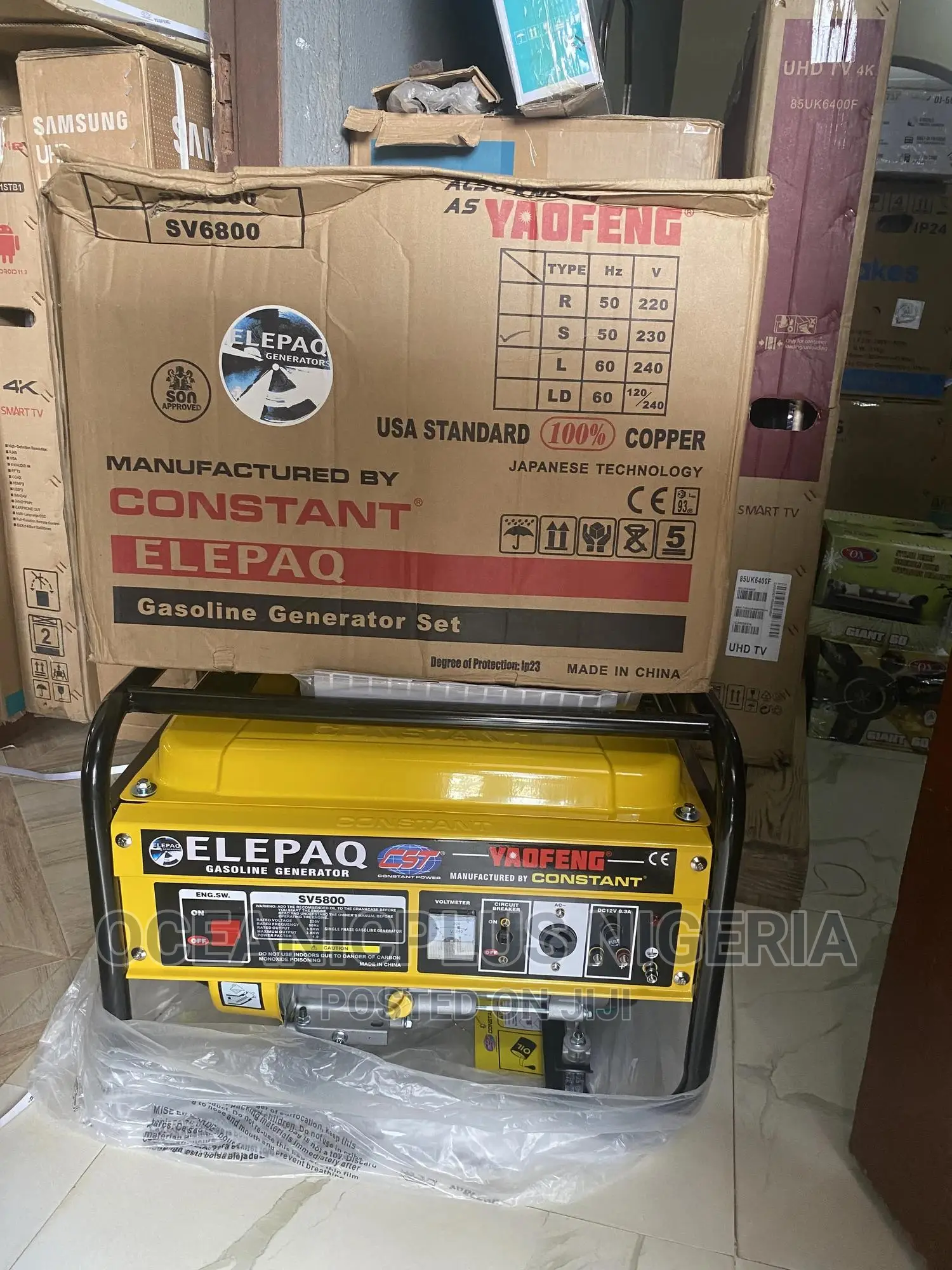 Original 3.5kva Elepaq Constant Sv6800 Generator