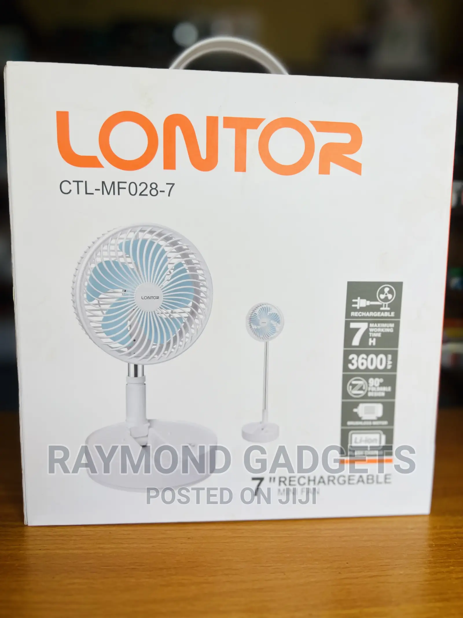 Lontor Rechargeable Mini Fan CTL-Mf028-7