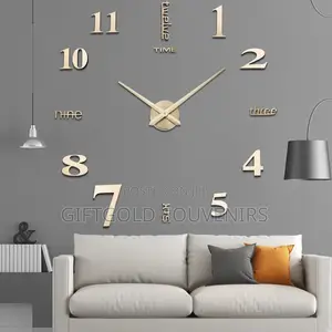 Gold Large 3DWall Clock --90cm