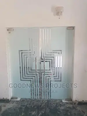 Frameless Kitchen Double Glass Door