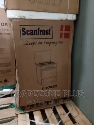 New in Scanfrost Standing 4 Gas Cooker-Ck5400b