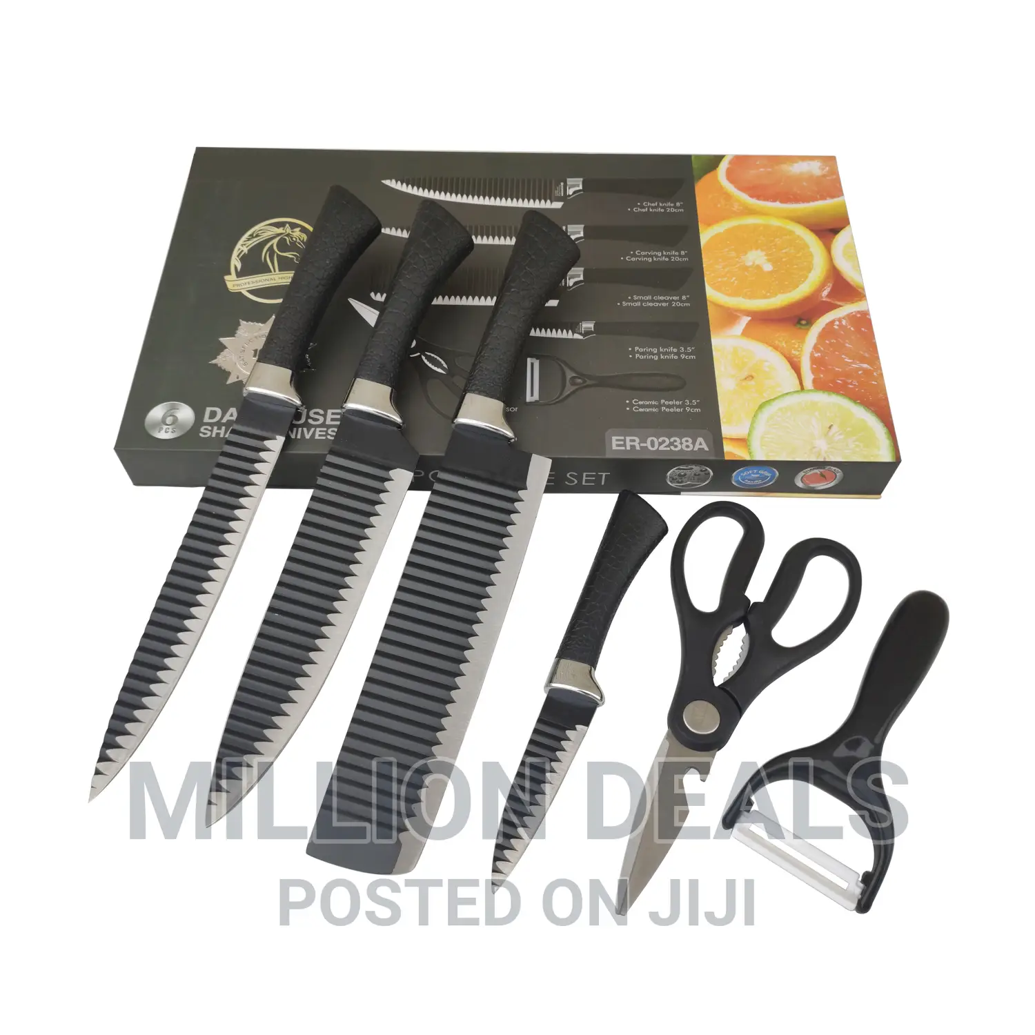 6in1 Unique Daily Use Sharp Kitchen Knives