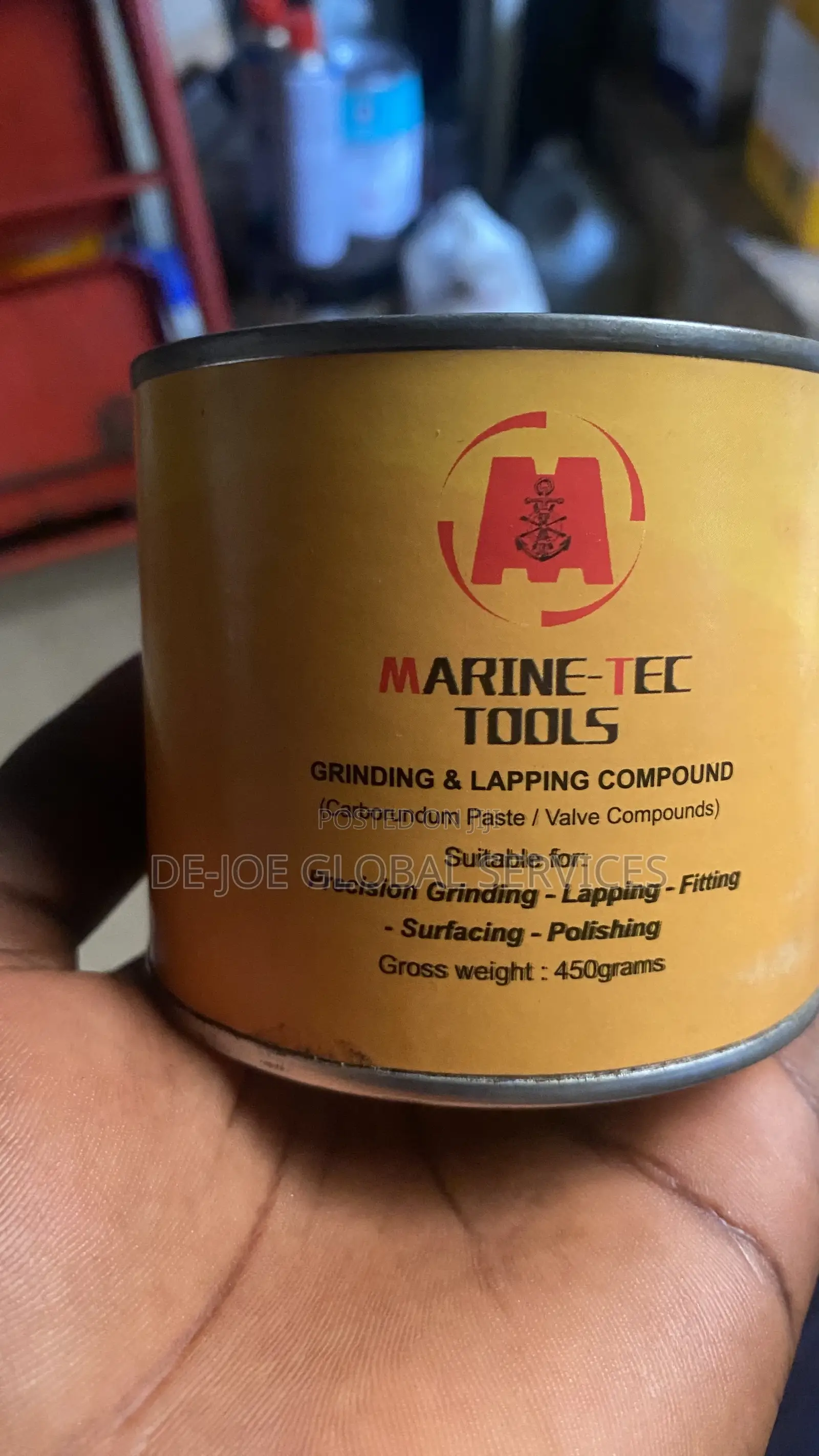 GRINDING LAPPING COMPOUND; Medium Fine, 220 Grit