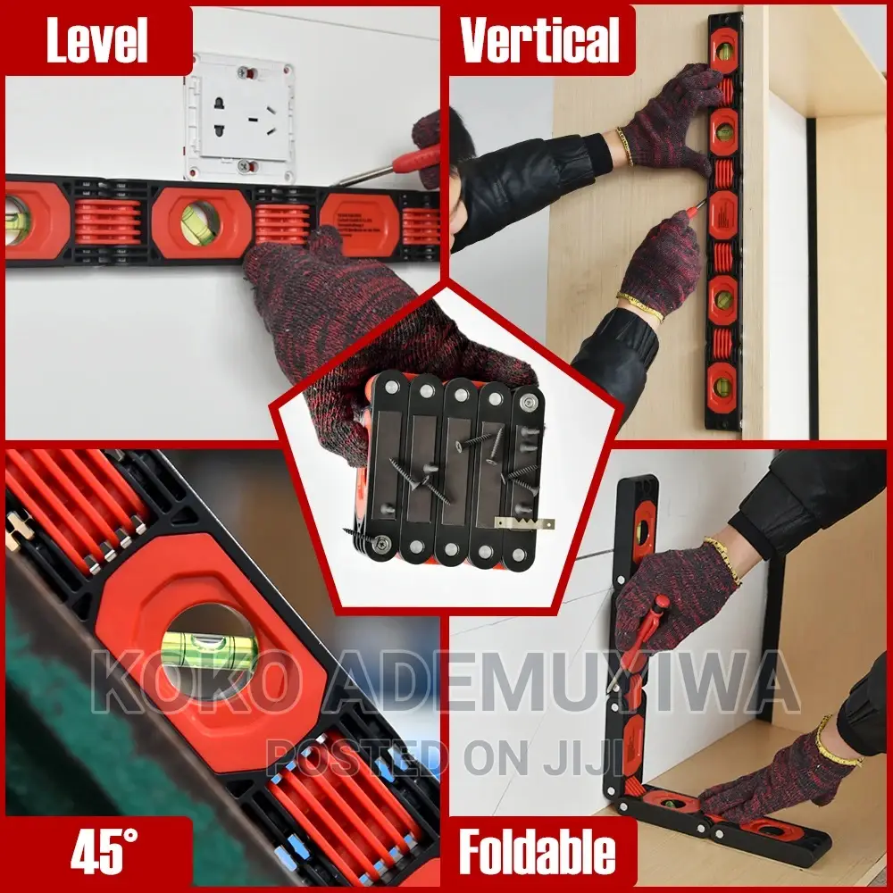 Multifunctional Foldable Adjustable Magnetic Spirit Levels