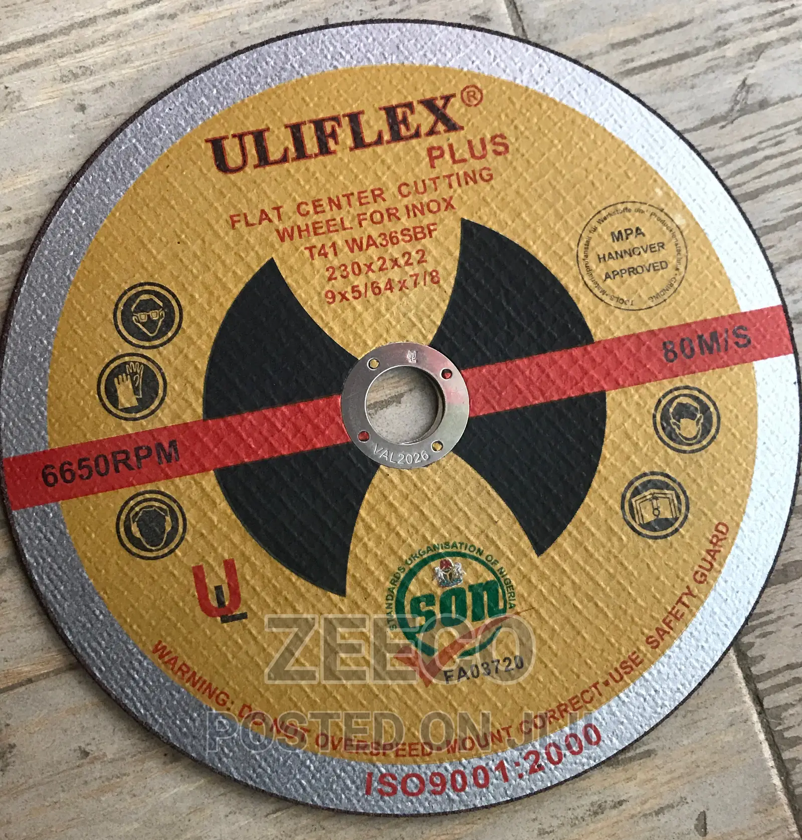 9”Flat Cutting Disc