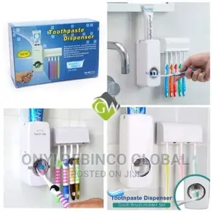 2 in 1 Toothpaste Dispenser and Toothbrush Holder