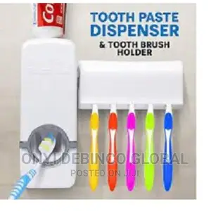 2 in 1 Toothpaste Dispenser and Toothbrush Holder