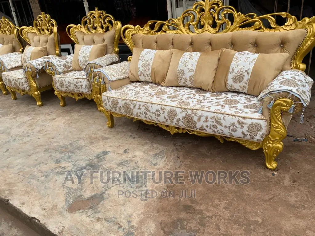 7 Sitters Gold Royal Sofas
