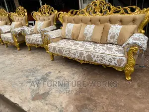 7 Sitters Gold Royal Sofas