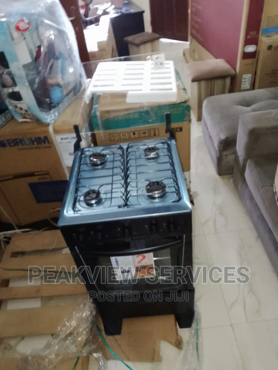 Scanfrost 4burner Gas Cooker Ck500b(Black)