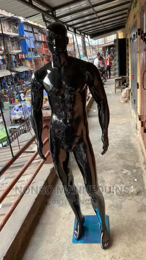 Huge Black Male Mannequin With Face