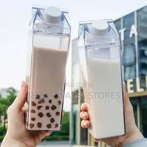 Transparent Juice Bottle | Square Milk Bottle