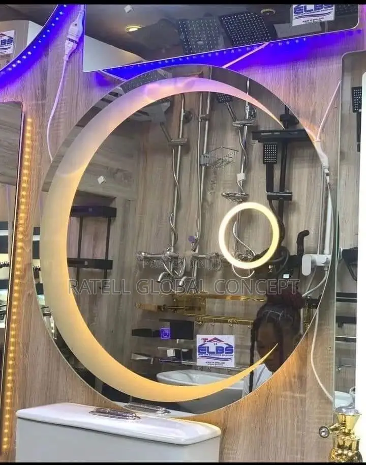Framed 3 Lights Sensor Led Mirrors [Warm, White, Warm White]
