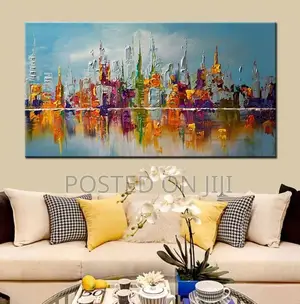 Colourful Abstract Oil Painting Canvas Print