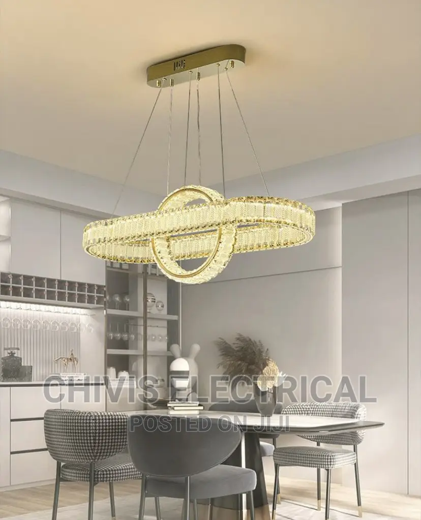 Modern Luxury Crystal LED Pendant Lights Dining Room Kitchen