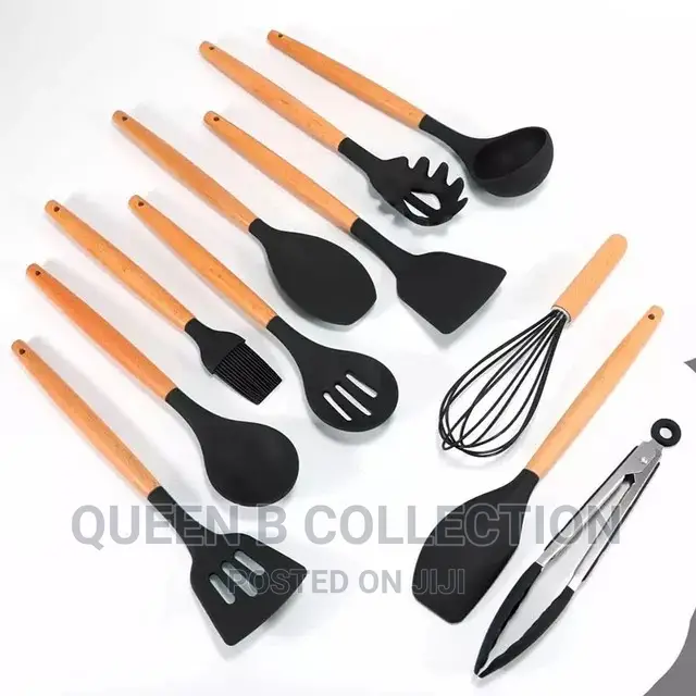 12 Pieces Silicon Cooking Spoon Sets.