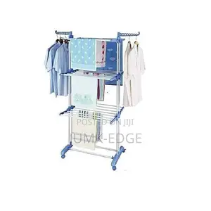 Multipurpose 3 Layer Double Clothes Hanger Dryer With Wheel
