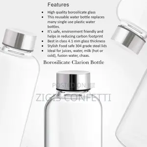 Glass Water Bottle, 500 Ml