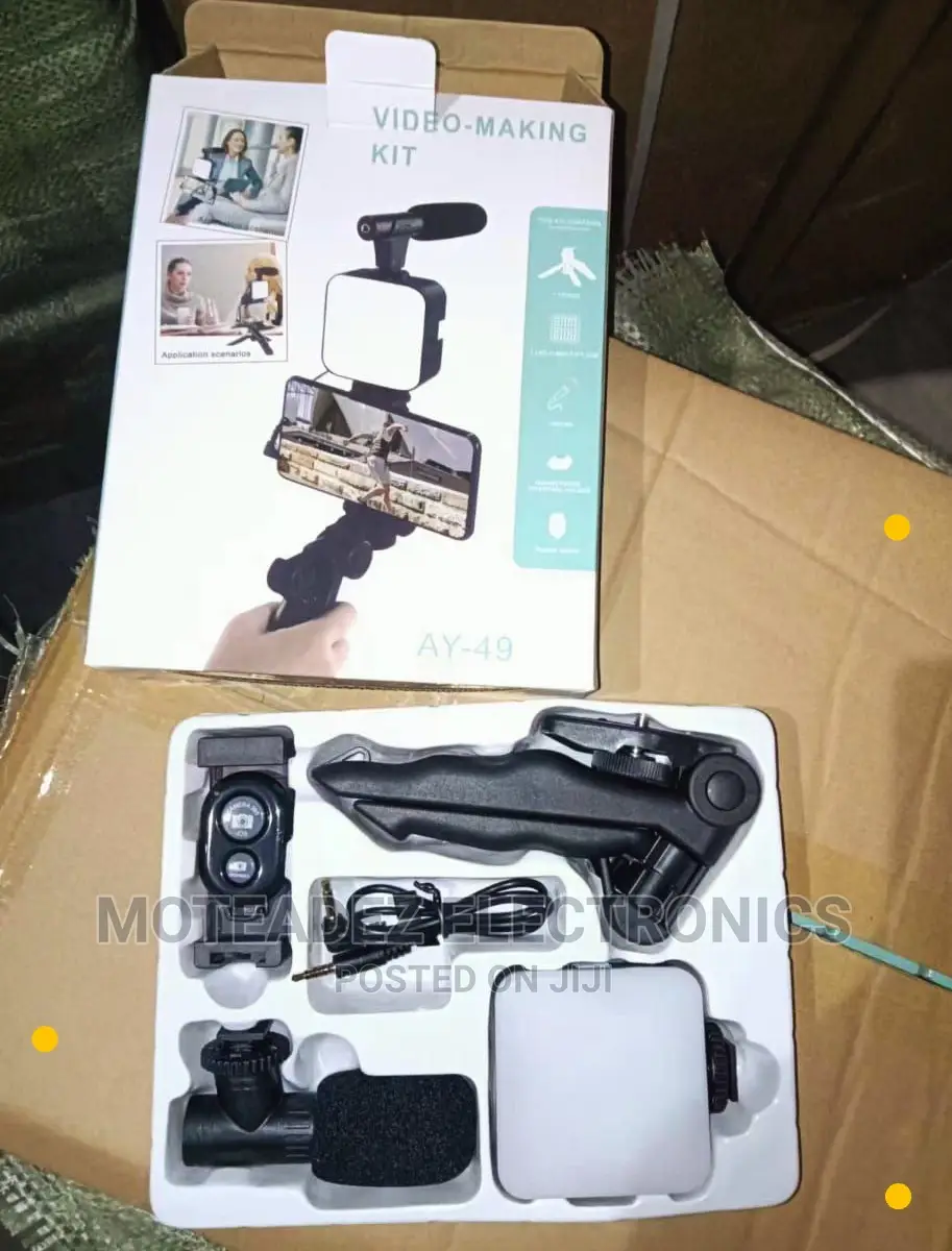 Video Making Kits Microphone, Led Tripod With Remote Control