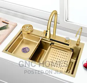 Gold Kitchen Sink With Tap