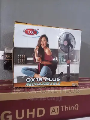 Photo - Brand New OX Rechargeable Standing Fan-Sf-1618