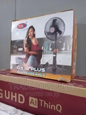 Photo - Brand New OX 18 Inch Rechargeable Standing Fan-Sf-1618