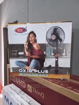 Photo - Brand New Sf-1618 OX Rechargeable Standing Fan